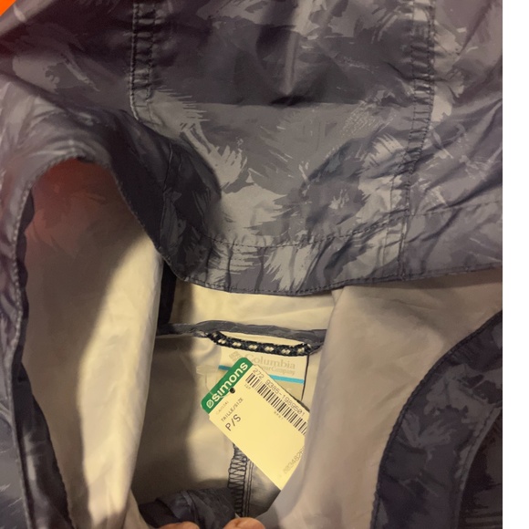 Columbia blue camo long sleeve hooded windbreaker jacket NWT - Picture 6 of 10